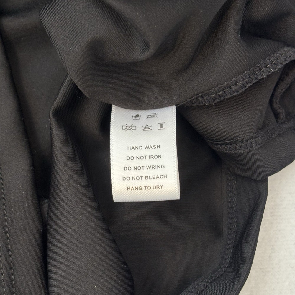 NWT Popilush Black Built in Shapewear Slimming Ruched Bodycon Dress Large Sleek - Picture 6 of 9
